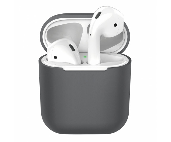 Чохол для Airpods Silicon Case Carbone Grey